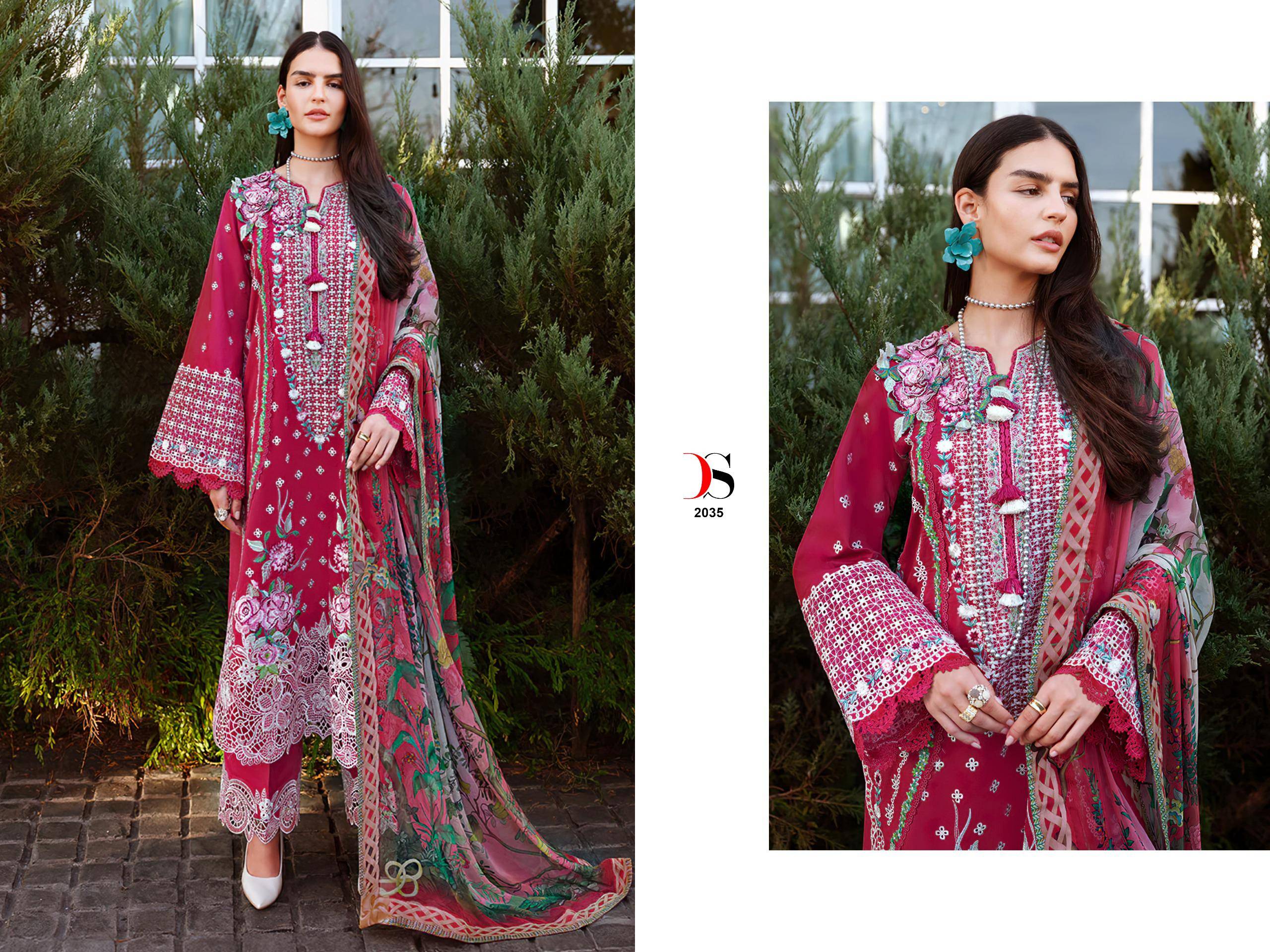 MUSHQ-4 DEEPSY SUITS 2031 To 2036 Series Pakistani Stylish Beautiful Colourful Printed & Embroidered Party Wear & Occasional Wear Pure Cotton Dresses At Wholesale Price